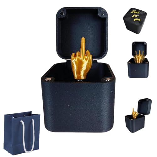 Qosigote Mittelfinger In Einer Box, Überraschungsgeschenkbox Mit Mittelfinger, Nnoying Gift Box,Prank (1PC) von Qosigote