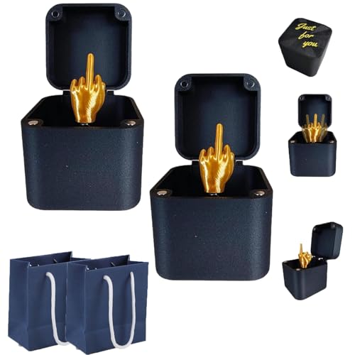 Qosigote Mittelfinger In Einer Box, Überraschungsgeschenkbox Mit Mittelfinger, Nnoying Gift Box,Prank (2PCS) von Qosigote