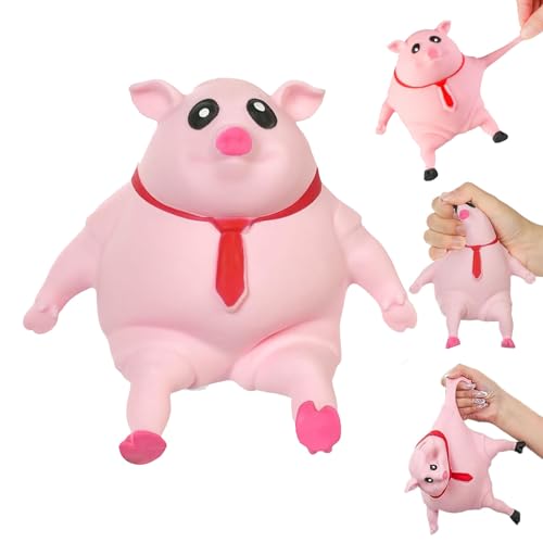 Qosigote Schwein Quetsch Spielzeug, Anti Stress Schwein, Stress Pig Stress Toy, Fun Party Pressure Toys for Children Adults (9*9CM) von Qosigote