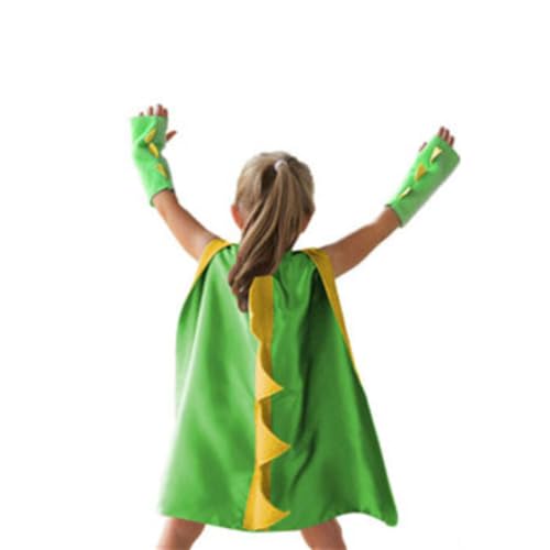 Qplcdg Kinder Köstum Cape,Halloween Dinosaurier Umhang,Drachenflügel Cape Kleidung für Jungen und Mädchen Halloween Dekoration (B) von Qplcdg