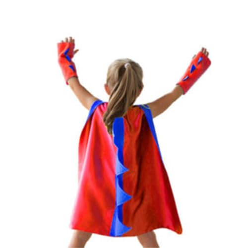 Qplcdg Kinder Köstum Cape,Halloween Dinosaurier Umhang,Drachenflügel Cape Kleidung für Jungen und Mädchen Halloween Dekoration (D) von Qplcdg