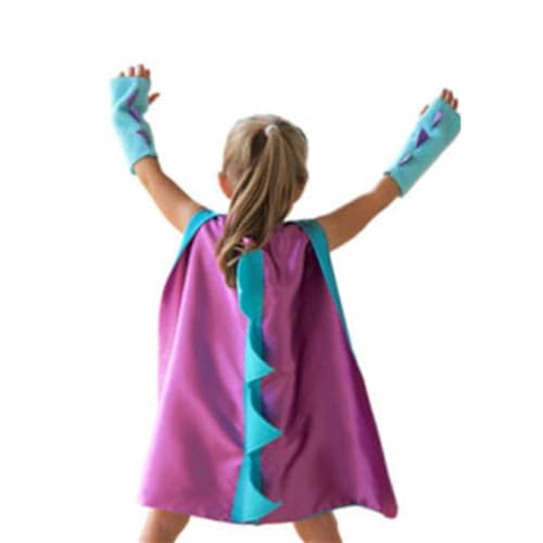 Qplcdg Kinder Köstum Cape,Halloween Dinosaurier Umhang,Drachenflügel Cape Kleidung für Jungen und Mädchen Halloween Dekoration (E) von Qplcdg