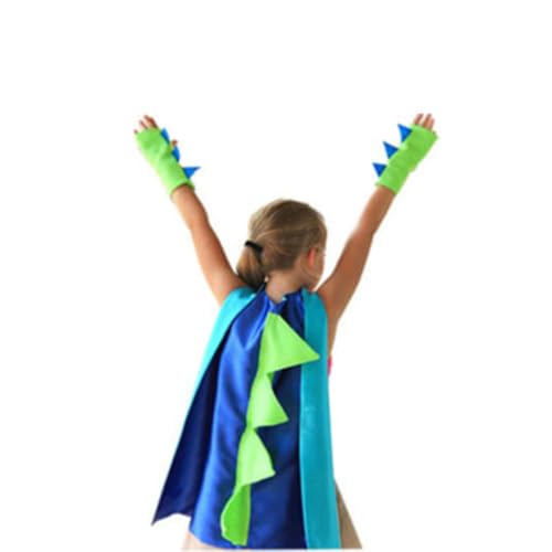 Qplcdg Kinder Köstum Cape,Halloween Dinosaurier Umhang,Drachenflügel Cape Kleidung für Jungen und Mädchen Halloween Dekoration (H) von Qplcdg