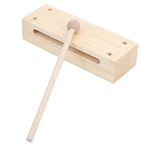 Holzinstrument mit Hammer, Musik-Percussion-Block, Holz-Percussion-Spielzeug mit Hammer Als von Qqmora