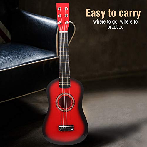 Praktische Kindergitarre für Musikliebhaber und Gitarrenbegeisterte (Rot) von Qqmora