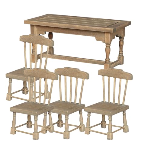 Qsvbeeqj 1/12 Dollhouses Esstisch Und Stuhl Ideal Für Miniatur Wohnzimmerszene Und Kinder Rollenspiele Spieleprops Dollhouses Möbel Qsvbeeqj 1/12 Dollhouses Esstisch Und Stuhl Ideal Für Miniatur Wohnzimmerszene Und Kinder Rollenspiele Spieleprops Dollhouses Möbel von Qsvbeeqj