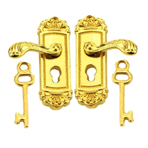1/12 Miniatur Türschlösser mit Schlüssel Set Vintage Puppenhäuser Dekorationen Zubehör Minis Puppenhäuser Tür und Schlüssel Miniatur-Szenenmodell 1/12 Miniatur Türschlösser mit Schlüssel Set Vintage Puppenhäuser Dekorationen Zubehör Minis Puppenhäuser Tür und Schlüssel Miniatur-Szenenmodell von Qsvbeeqj