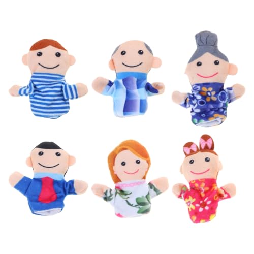 6PCS Kinder Baby Familie Finger Puppen Plüsch Tuch Für Für Spielen Spiel Lernen St von Qsvbeeqj