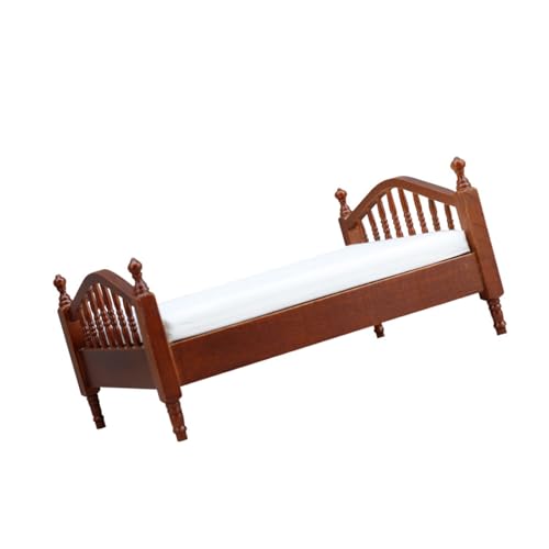 European Wood Doll House Doppelbett 1/12 Skala Landschaft Möbelbetten Mit Bettenmodellszenerdekoration Accessoire European Wood Doll House Doppelbett 1/12 Skala Landschaft Möbelbetten Mit Bettenmodellszenerdekoration Accessoire von Qsvbeeqj