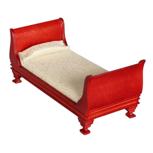 Holz Miniaturbett 1/12 Skala Puppenhaus Möbel Szene Ausstellung Einzelbett Puppenbett 15 cm Dekoration Schlafzimmer Holz Miniatur Holz Miniaturbett 1/12 Skala Puppenhaus Möbel Szene Ausstellung Einzelbett Puppenbett 15 cm Dekoration Schlafzimmer Holz Miniatur von Qsvbeeqj