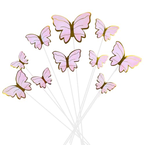 Kuchen Topper Schmetterling 10er Set wiederverwendbare Papiere der Lebensmittelklasse Backdeko Dessert Geburtstagsparty Hochzeit Cupcakes Topper Kuchen Topper Schmetterling 10er Set wiederverwendbare Papiere der Lebensmittelklasse Backdeko Dessert Geburtstagsparty Hochzeit Cupcakes Topper von Qsvbeeqj
