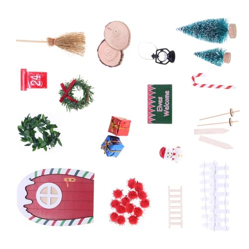 Miniatur-Puppenhäuser, Weihnachtsdekoration, Zwerge und Feentür-Set für Feiertage, Tisch-Szene, Kreation, Kunstharz, Holz, Puppenhäuser, Tür Miniatur-Puppenhäuser, Weihnachtsdekoration, Zwerge und Feentür-Set für Feiertage, Tisch-Szene, Kreation, Kunstharz, Holz, Puppenhäuser, Tür von Qsvbeeqj
