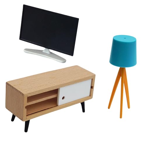 Miniatur Puppenhäuser Fernseher und Schrank Stehlampe Set 1/6 1/12 mit Simulation Designs für Handwerk Modell Projekt Dekoration Puppenhäuser und Schrankmodell Miniatur Puppenhäuser Fernseher und Schrank Stehlampe Set 1/6 1/12 mit Simulation Designs für Handwerk Modell Projekt Dekoration Puppenhäuser und Schrankmodell von Qsvbeeqj