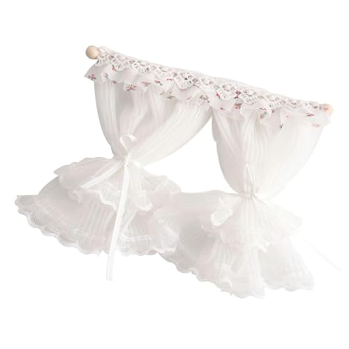 Miniatur-Spitzenvorhänge im Maßstab 1:12 für Puppenhäuser, Dekor mit abnehmbaren Bändern, Blau und Blumendesign, Miniatur-Dekorationen, Spitzen-Fenstervorhänge Miniatur-Spitzenvorhänge im Maßstab 1:12 für Puppenhäuser, Dekor mit abnehmbaren Bändern, Blau und Blumendesign, Miniatur-Dekorationen, Spitzen-Fenstervorhänge von Qsvbeeqj