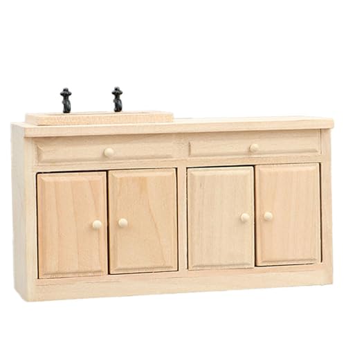 Puppenhäuser Miniaturschrank Holz Küche Szene Display Zubehör 1/12 unlackierte Möbel Handwerk Projekt Versorgung Puppenhäuser Zubehör Puppenhäuser Miniaturschrank Holz Küche Szene Display Zubehör 1/12 unlackierte Möbel Handwerk Projekt Versorgung Puppenhäuser Zubehör von Qsvbeeqj