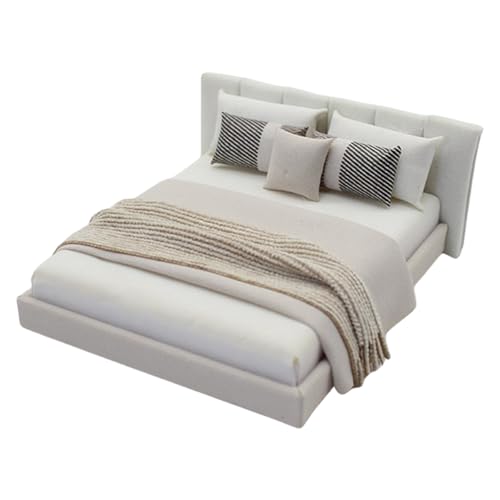 Qsvbeeqj 1/20 Puppenhäuser Schlafzimmer Miniatur-Doppelbett und Bettwäsche Realistische Moderne Inneneinrichtung Raumszene Display Zubehör Puppenhäuser Möbel Qsvbeeqj 1/20 Puppenhäuser Schlafzimmer Miniatur-Doppelbett und Bettwäsche Realistische Moderne Inneneinrichtung Raumszene Display Zubehör Puppenhäuser Möbel von Qsvbeeqj