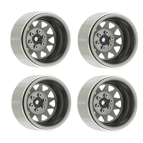 Qsvbeeqj 1 9 Zoll Beadlock Felgen Metall Radnaben Felgen Set 4 Stück Für 1:10 Ferngesteuertes Spielfahrzeug Kriechauto von Qsvbeeqj