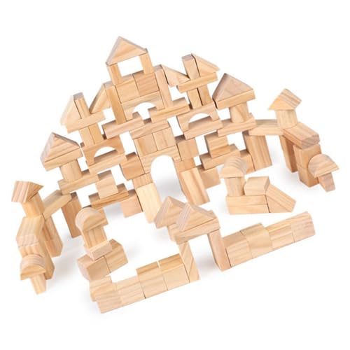 Qsvbeeqj 100-teilige Natürliche Holzblöcke STEM Lernspielzeug Für Kleinkind Mit Aufbewahrungstasche Und Motorkompetenzentwicklungsspielzeug Für Kognitive Fähigkeiten Qsvbeeqj 100-teilige Natürliche Holzblöcke STEM Lernspielzeug Für Kleinkind Mit Aufbewahrungstasche Und Motorkompetenzentwicklungsspielzeug Für Kognitive Fähigkeiten von Qsvbeeqj