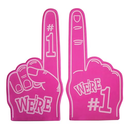 Qsvbeeqj 2PCS Cheerleading Hand Geste Party Versorgung Werkzeug Krachmacher Für Sport Event Schäume Finger Sport Favor Soccerball von Qsvbeeqj