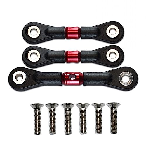 Qsvbeeqj 3 Stück Auto Lenkung Zugstange Einstellbare Servo Linkage Upgrade Ersatzteil Für TT02 TT02T 1/10 Auto Zubehör von Qsvbeeqj