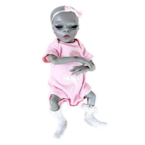 Qsvbeeqj 35 cm Realistisches Alien Baby Für Puppen Weiches Babyspielzeug Echt Aussieht Mit Haarband Pädagogisches Kind Kinder Party FA von Qsvbeeqj