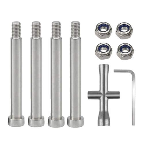 Qsvbeeqj 4Pcs Metall Scharnier Bolzen & Mutter Für Fernbedienung Auto Vorne A Typ Schaukel Arm Änderung ACCS Für 8S 1/5 Auto von Qsvbeeqj