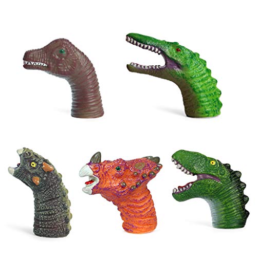 Qsvbeeqj 5 Teile/los Lustige Spielzeug Cartoon Biologische Dinosaurier Form Fingerpuppe Für Kinder Kleinkind Party Favor Puppen von Qsvbeeqj