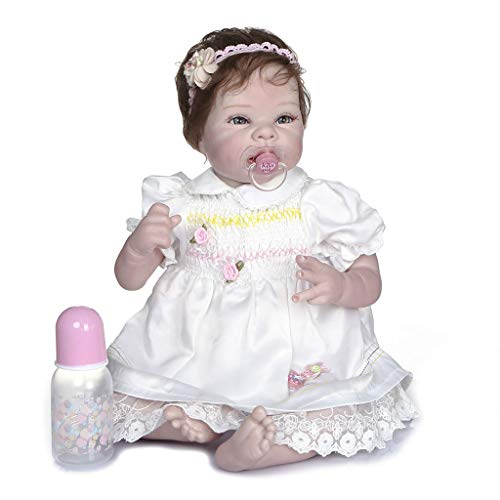 Qsvbeeqj 55 cm Realistisch Für Kleinkind Babys Lebensechte Lockiges Haar Prinzessin Mädchen Für Spielen Spielzeug Geburtstag Weihnachten Geschenk Für Kinder von Qsvbeeqj