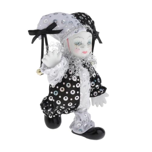 Qsvbeeqj Antike Weiße Keramik Clown Mit Glasaugen Und Glitzerndes Outfit Für Tabletop Display Home Office Dekoration Keramik Clown Figurine Qsvbeeqj Antike Weiße Keramik Clown Mit Glasaugen Und Glitzerndes Outfit Für Tabletop Display Home Office Dekoration Keramik Clown Figurine von Qsvbeeqj