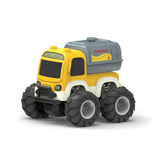 Qsvbeeqj BAU Auto Spielzeug Für Spielfahrzeug Auto Zurückziehbarer Bagger/Wagen/Kran/für Tankwagen Antikollisionsauto Für Kleinkinder von Qsvbeeqj