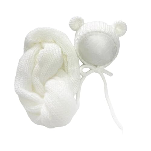 Qsvbeeqj Bär-Kostüm für Neugeborene, Set aus Mantel und Mohair-Hut, für Fotoshootings, weich und elastisch, für Babys, gehäkelt, bequemes Kostüm Qsvbeeqj Bär-Kostüm für Neugeborene, Set aus Mantel und Mohair-Hut, für Fotoshootings, weich und elastisch, für Babys, gehäkelt, bequemes Kostüm von Qsvbeeqj