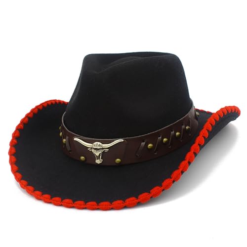 Qsvbeeqj Cowboyhüte für Erwachsene mit breiter Krempe Fedora Hut Gürtel Rollenspiel Cowboy Karneval Party Zubehör Halloween Party für Frauen Qsvbeeqj Cowboyhüte für Erwachsene mit breiter Krempe Fedora Hut Gürtel Rollenspiel Cowboy Karneval Party Zubehör Halloween Party für Frauen von Qsvbeeqj