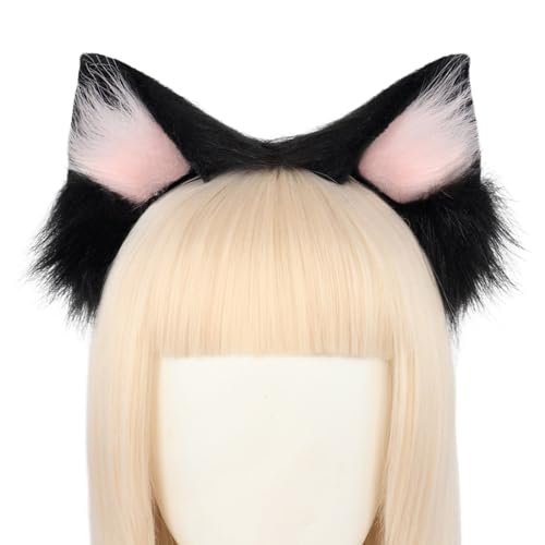 Qsvbeeqj Dienstmädchen Hairhoop Katzenohr Haarband Biegsames Ohr Stirnband Kostüm Hairhoop Mädchen Party Zubehör Subkulturen Kopfbedeckung von Qsvbeeqj