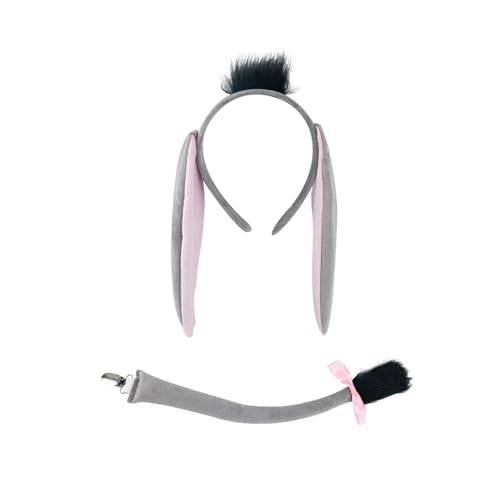 Qsvbeeqj Esel-Kostüm-Set beinhaltet Schwanz, Stirnband, Nase, Fliege, Handschuh, Rock, Halloween-Verkleidungsoutfit für Kinder, Cosplay, Esel-Kostüm, Zubehör Qsvbeeqj Esel-Kostüm-Set beinhaltet Schwanz, Stirnband, Nase, Fliege, Handschuh, Rock, Halloween-Verkleidungsoutfit für Kinder, Cosplay, Esel-Kostüm, Zubehör von Qsvbeeqj