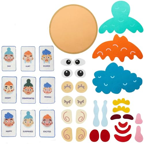 Qsvbeeqj Farbform Matching Spiel Gesichtsausdruck Emotion Puzzle Spielzeug Kinder Feinmotorik Puzzle Lerngeschenk von Qsvbeeqj