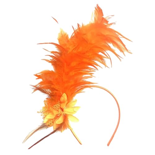 Qsvbeeqj Fascinator Stirnband für TeaParty Rollenspiel Kostüm Zubehör 1920er Jahre Haarband Karneval Party Rollenspiel Kopfschmuck von Qsvbeeqj