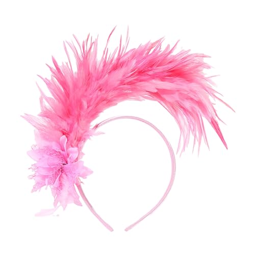 Qsvbeeqj Fascinator Stirnband für TeaParty Rollenspiel Kostüm Zubehör 1920er Jahre Haarband Karneval Party Rollenspiel Kopfschmuck von Qsvbeeqj