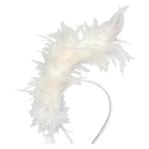 Qsvbeeqj Fascinator Stirnband für TeaParty Rollenspiel Kostüm Zubehör 1920er Jahre Haarband Karneval Party Rollenspiel Kopfschmuck von Qsvbeeqj