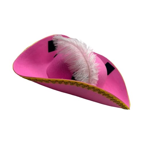 Qsvbeeqj Goldene Spitze gefiederte Piratenmützen für Halloweenparty und täuschende Abenteuer zum Ankleiden und Spielen Unisex Accessoire Mütze Qsvbeeqj Goldene Spitze gefiederte Piratenmützen für Halloweenparty und täuschende Abenteuer zum Ankleiden und Spielen Unisex Accessoire Mütze von Qsvbeeqj