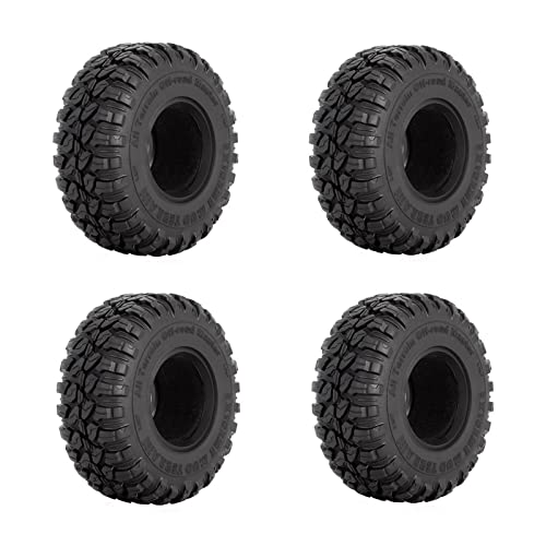 Qsvbeeqj Gummireifen Rad Rock Reifen Schlamm Grapplers Reifen 4PCS Modellauto Zubehör Von 1/10 Crawler SCX10 90046 von Qsvbeeqj