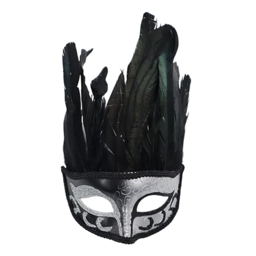 Qsvbeeqj Halloween-Cosplay-Maskerade, gefiedert, Cosplay für Damen und Herren, Maskerade, Halloween-Verkleidungszubehör von Qsvbeeqj