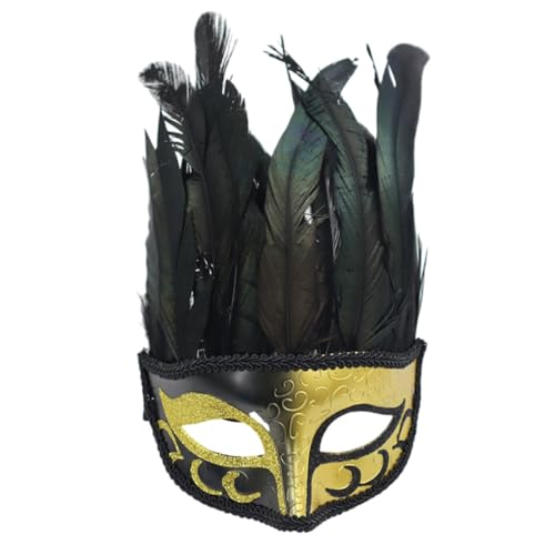 Qsvbeeqj Halloween-Cosplay-Maskerade, gefiedert, Cosplay für Damen und Herren, Maskerade, Halloween-Verkleidungszubehör von Qsvbeeqj