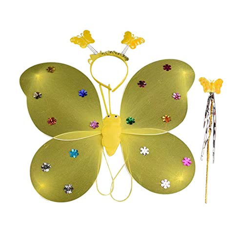 Qsvbeeqj Halloween Schmetterling für Mädchen mit Haarreif mit Feenstab für Kindergarten Cosplay Kostüm Zubehör Prinzessin Mädchen Schmetterling mit Feenstab Qsvbeeqj Halloween Schmetterling für Mädchen mit Haarreif mit Feenstab für Kindergarten Cosplay Kostüm Zubehör Prinzessin Mädchen Schmetterling mit Feenstab von Qsvbeeqj