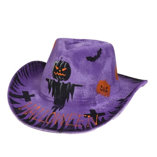 Qsvbeeqj Halloween-Totenkopf-Hut und stilvolle Kopfbedeckung für Maskerade, modisches und auffälliges Accessoire von Qsvbeeqj