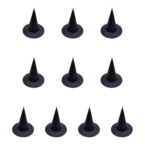 Qsvbeeqj Hexenhut mit 30 m langem Seil zum Aufhängen, für Halloween-Party-Dekorationen, Verkleidungshut für Karnevals-Dekorationen, 12 Stück Qsvbeeqj Hexenhut mit 30 m langem Seil zum Aufhängen, für Halloween-Party-Dekorationen, Verkleidungshut für Karnevals-Dekorationen, 12 Stück von Qsvbeeqj