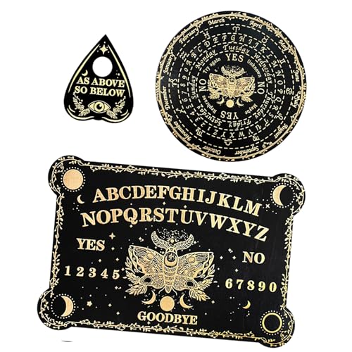 Qsvbeeqj Holz Geschnitzte Pendelbrett Holzwinderscheibe Witchcrafts Board Metaphysical Message Board von Qsvbeeqj