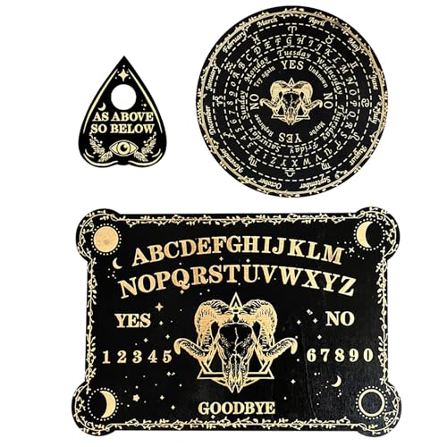 Qsvbeeqj Holz Geschnitzte Pendelbrett Holzwinderscheibe Witchcrafts Board Metaphysical Message Board von Qsvbeeqj