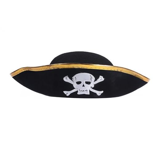 Qsvbeeqj Kapitänshut Für Rollenspiele Party Maskerade Kostüm Piratenhut Bühnenauftritte Tricorne Für Erwachsene Cosplay Kostüm von Qsvbeeqj