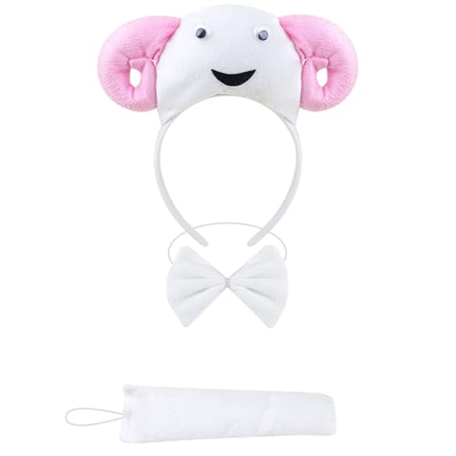 Qsvbeeqj Kinderkostüm Kuh Overall Schaf, 3 Stück, Haarreif mit Ohren, Stirnband und Fliege, Tierschwanz, Cosplay, Schafzubehör Qsvbeeqj Kinderkostüm Kuh Overall Schaf, 3 Stück, Haarreif mit Ohren, Stirnband und Fliege, Tierschwanz, Cosplay, Schafzubehör von Qsvbeeqj