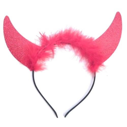 Qsvbeeqj Kopfbedeckung, Teufelshörner, Stirnband, Hörner, Stirnband für Halloween, Kostüm, Cosplay, Hörner, Kopfbedeckung von Qsvbeeqj